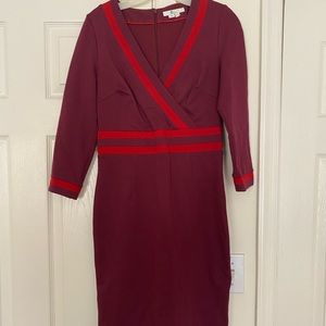 Boden US size 6 cranberry dress